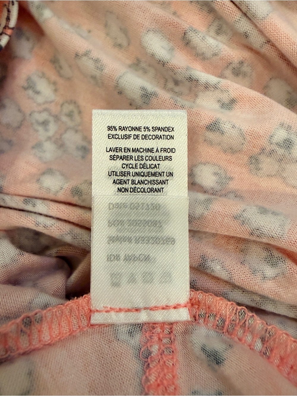 NWT KENSIE KNEE LENGTH PEACH/PINK LOUNGE/SLEEPWEAR SMALL LAMB PRINT SZ LARGE - Picture 7 of 8